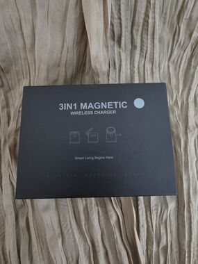 3 in 1 Magnetic Wireless Charger Station S7 For iPhone Apple Watch AirPods Gray